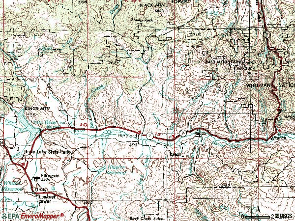 Zip code 97837 topographic map