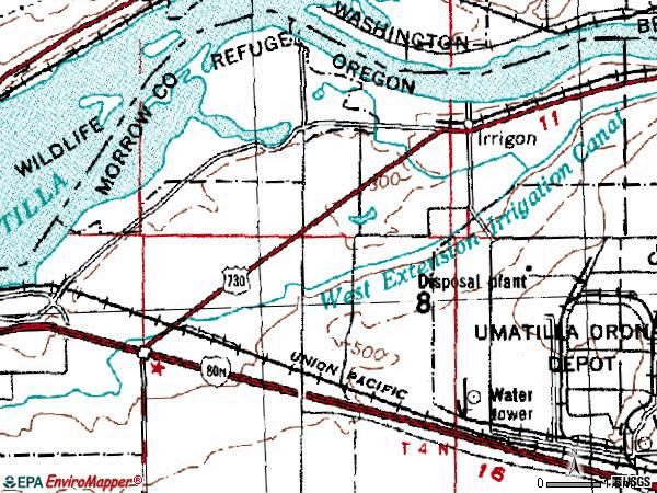 Zip code 97844 topographic map