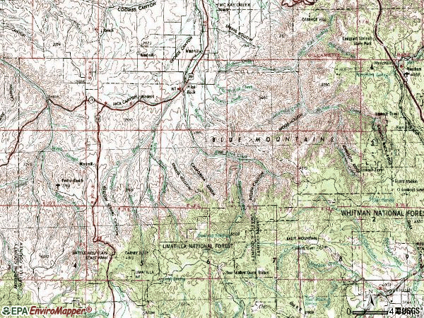 Zip code 97868 topographic map