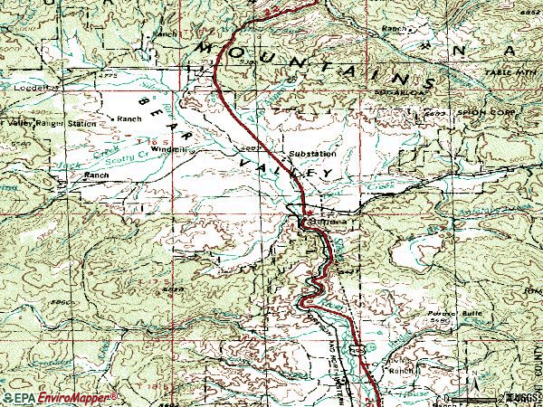 Zip code 97873 topographic map