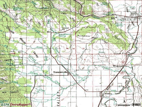 Zip code 97876 topographic map