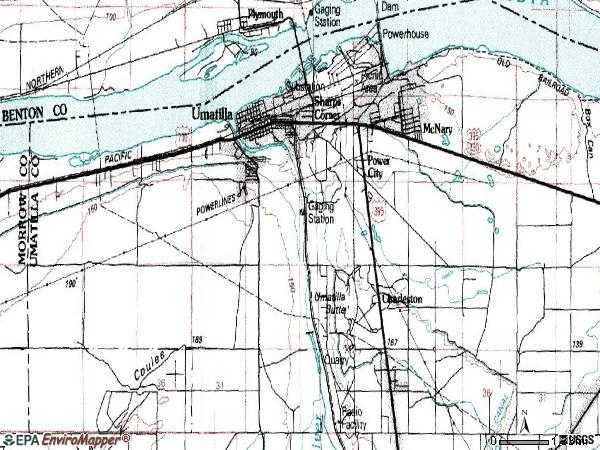 Zip code 97882 topographic map