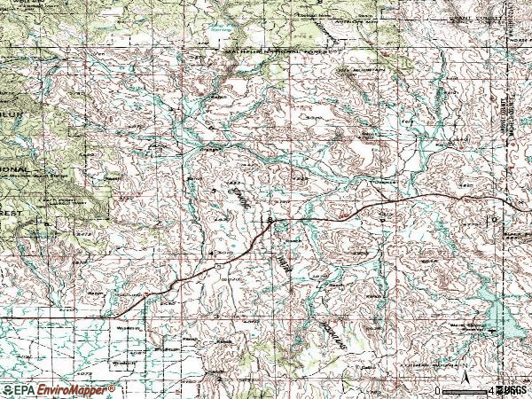 Zip code 97904 topographic map