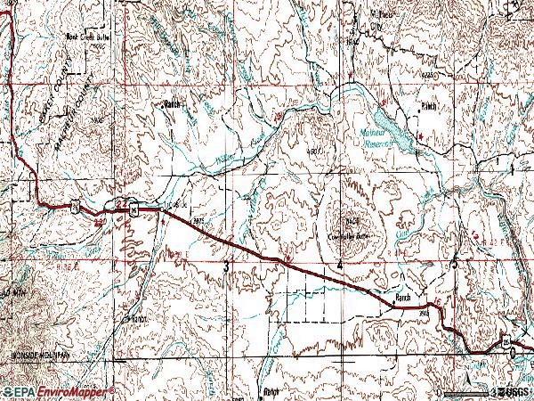 Zip code 97908 topographic map