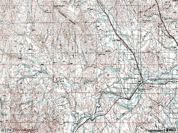 Zip code 97918 topographic map