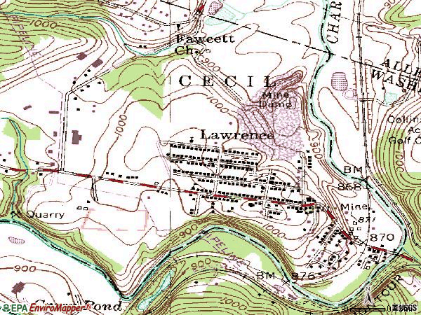 Zip code 15055 topographic map