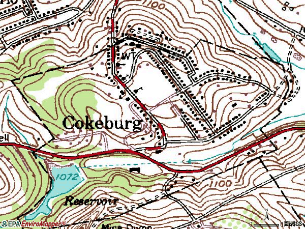 Zip code 15324 topographic map