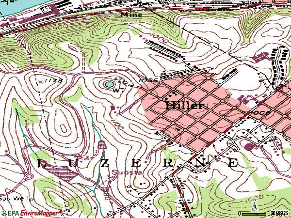 Zip code 15444 topographic map