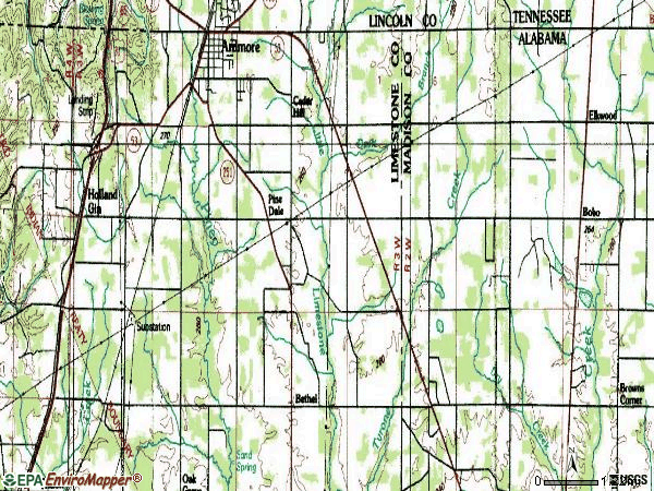 Zip code 35739 topographic map