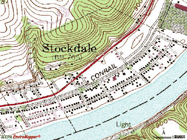 Zip code 15483 topographic map