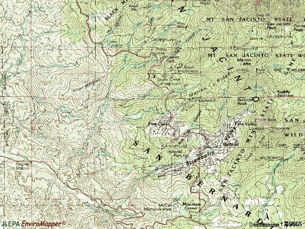 Zip code 92549 topographic map