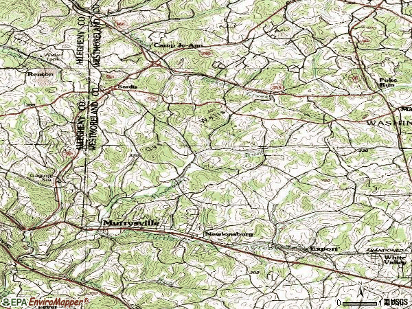 Zip code 15668 topographic map