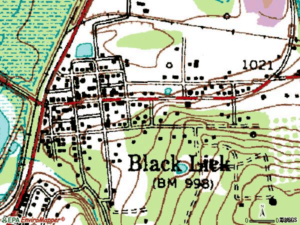 Zip code 15716 topographic map