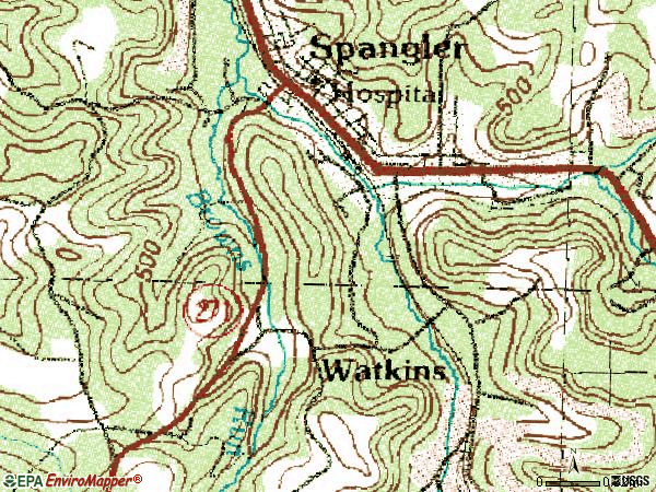 Zip code 15775 topographic map