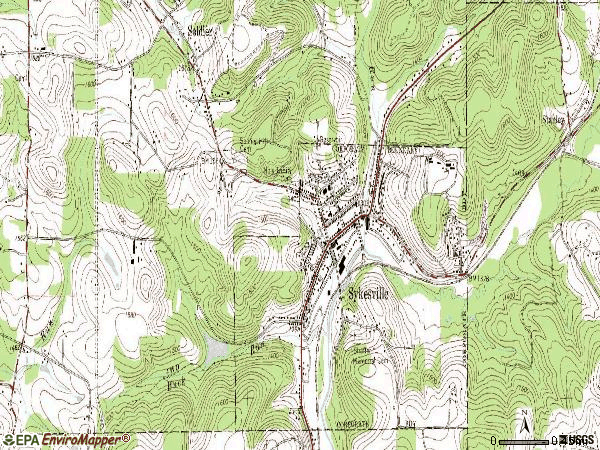 Zip code 15865 topographic map