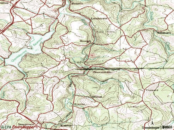 Zip code 15936 topographic map