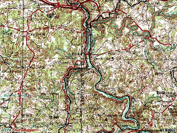 Zip code 16049 topographic map