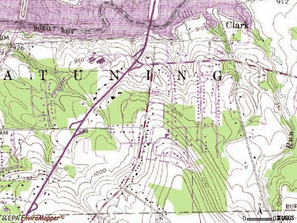 Zip code 16113 topographic map