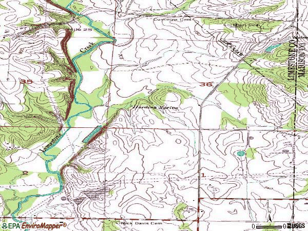 Zip code 35742 topographic map