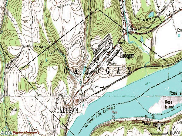 Zip code 16212 topographic map