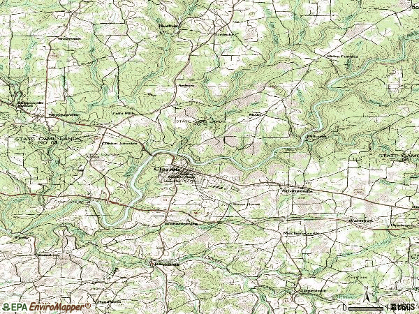 Zip code 16214 topographic map