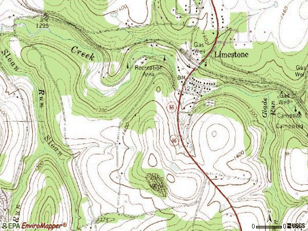 Zip code 16234 topographic map