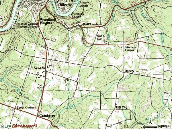 Zip code 16346 topographic map