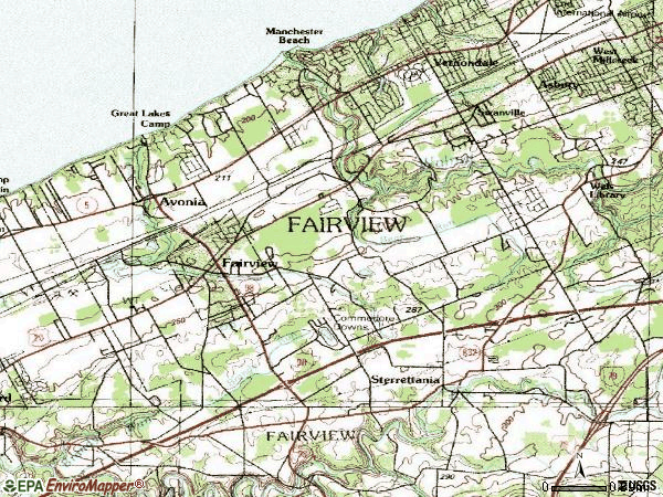 Zip code 16415 topographic map