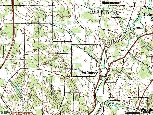 Zip code 16440 topographic map