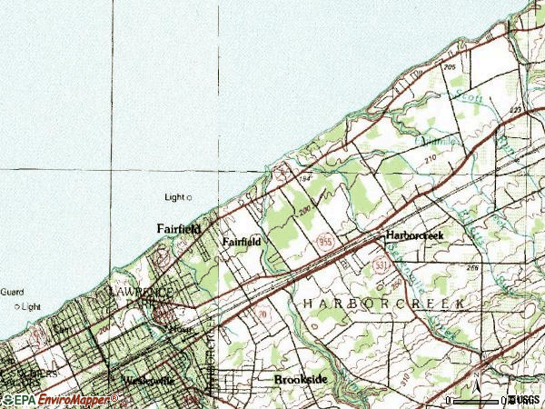 Zip code 16511 topographic map