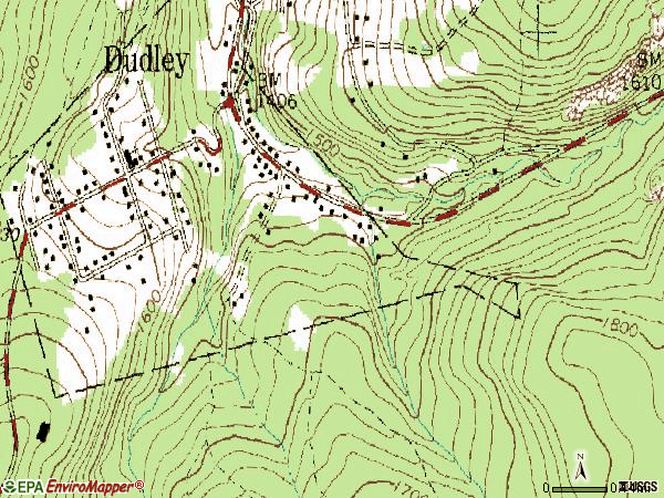 Zip code 16634 topographic map