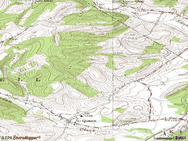 Zip code 16670 topographic map