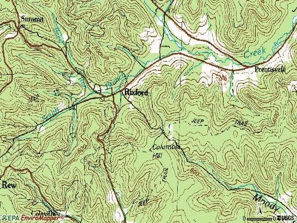Zip code 16745 topographic map