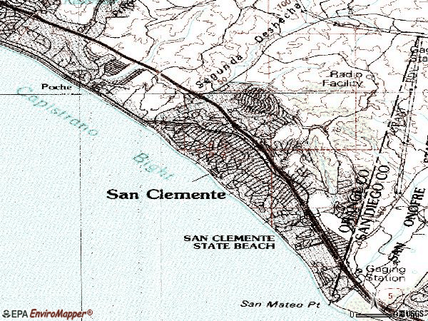 San Clemente Ca Zip Code Map