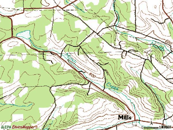 Zip code 16937 topographic map