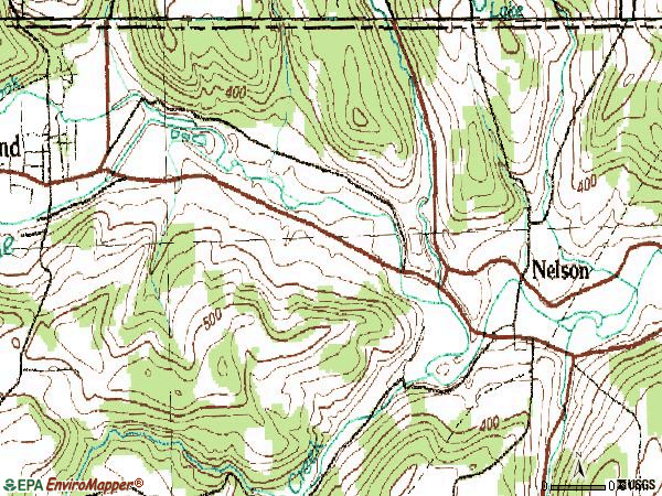 Zip code 16940 topographic map