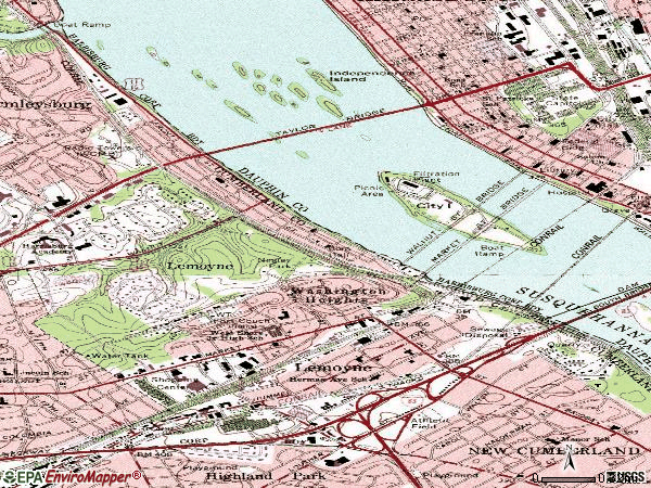 Zip code 17043 topographic map