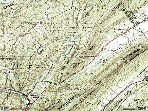 Zip code 17060 topographic map