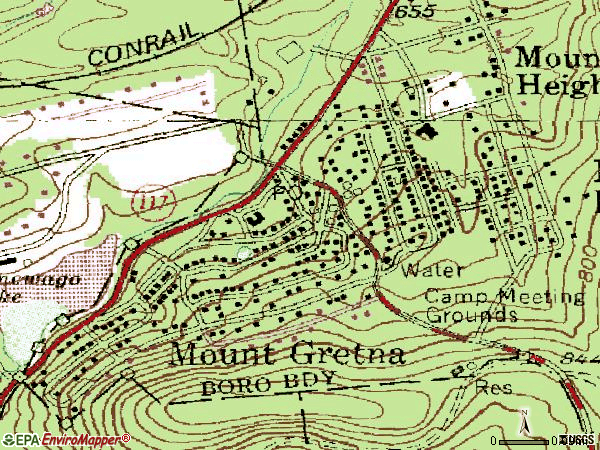 Zip code 17064 topographic map