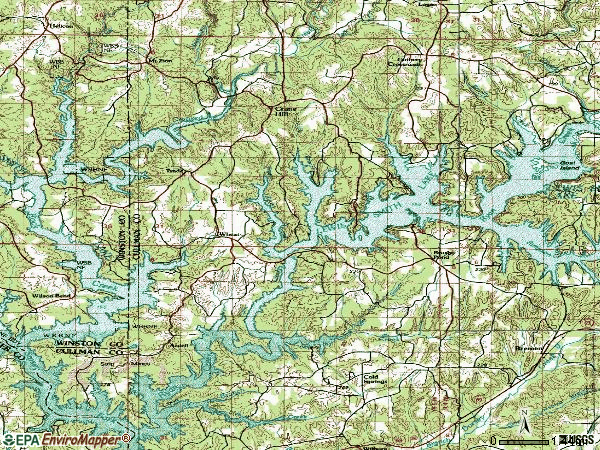 Zip code 35053 topographic map