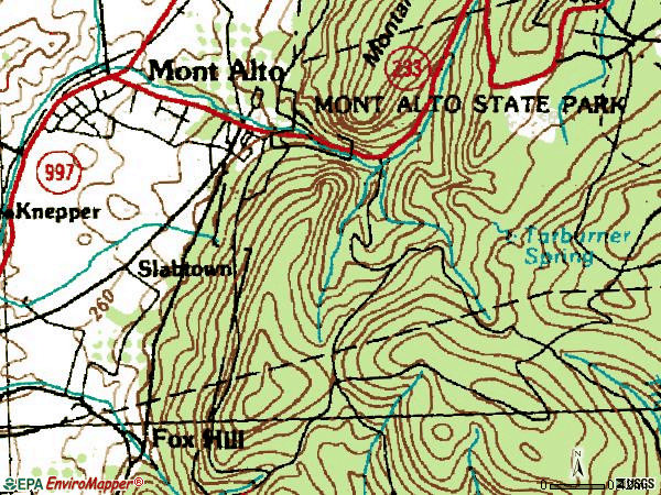 Zip code 17237 topographic map