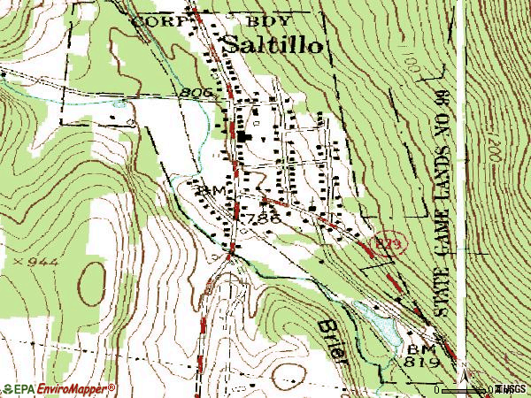 Zip code 17253 topographic map
