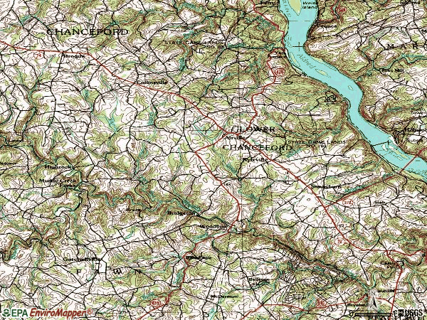 Zip code 17302 topographic map