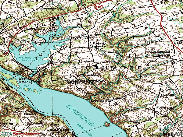 Zip code 17518 topographic map