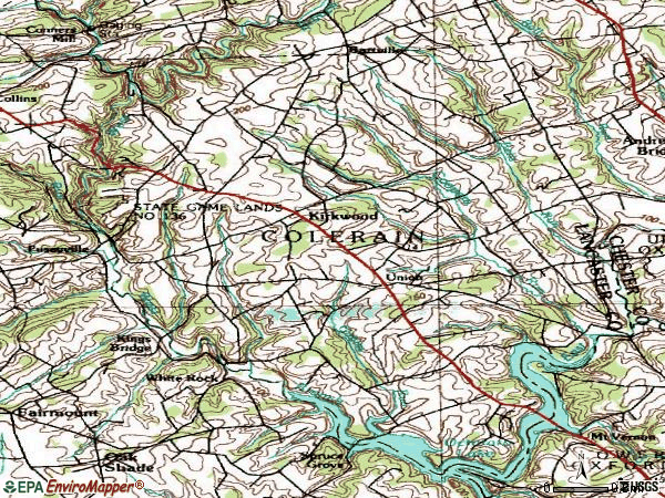 Zip code 17536 topographic map