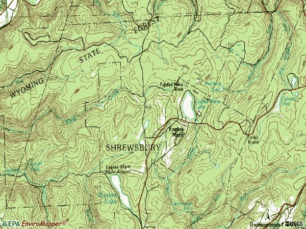 Zip code 17731 topographic map