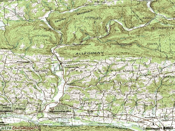 Zip code 17754 topographic map