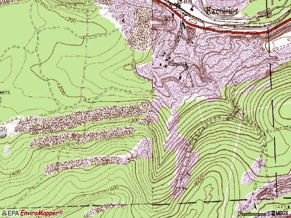Zip code 17825 topographic map