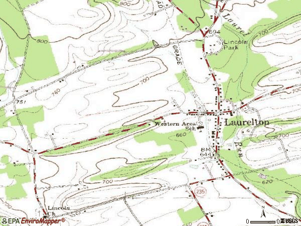 Zip code 17835 topographic map