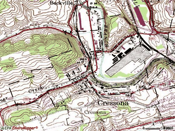 Zip code 17929 topographic map